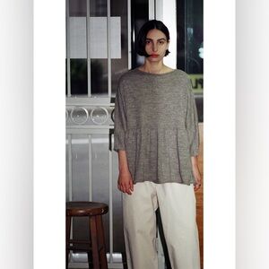 Lauren Manoogian Tier Pullover in Alpaca/Linen NWOT